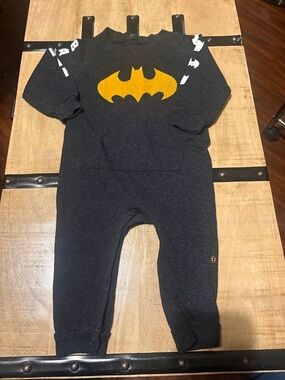 Batman Black and Yellow Infant Footed One-Piece